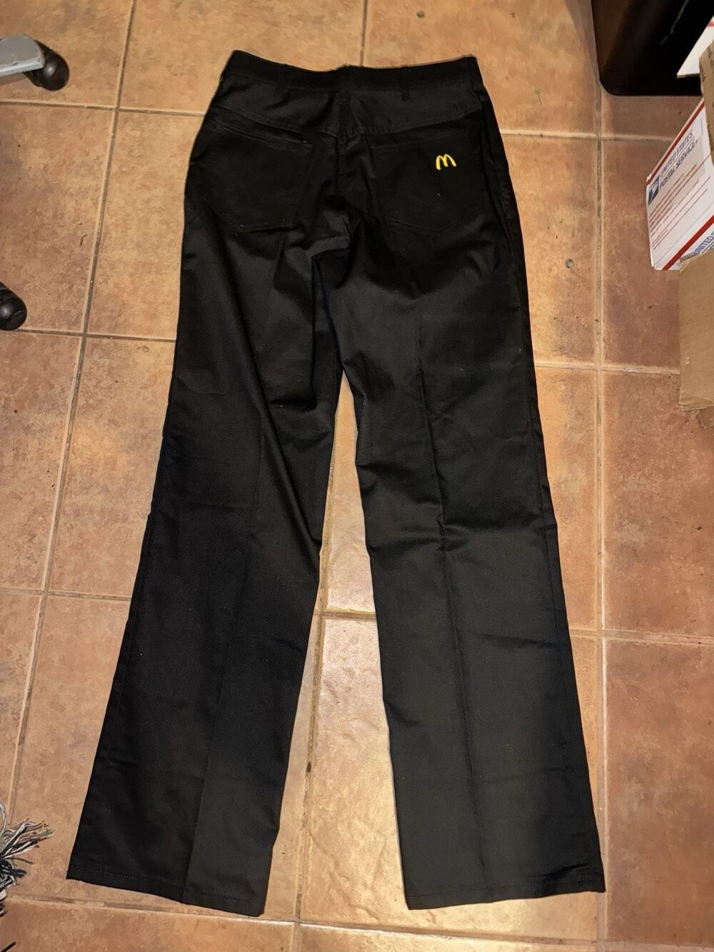 Vintage 1983 McDonald’s Employee Uniform Pants Men’s 30 Black Logo Workwear